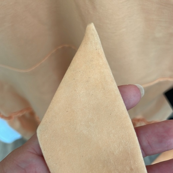 Karl Lagerfeld Aero Charm Belted Flounce Dress in Apricit Size 7 NWT - Picture 10 of 11